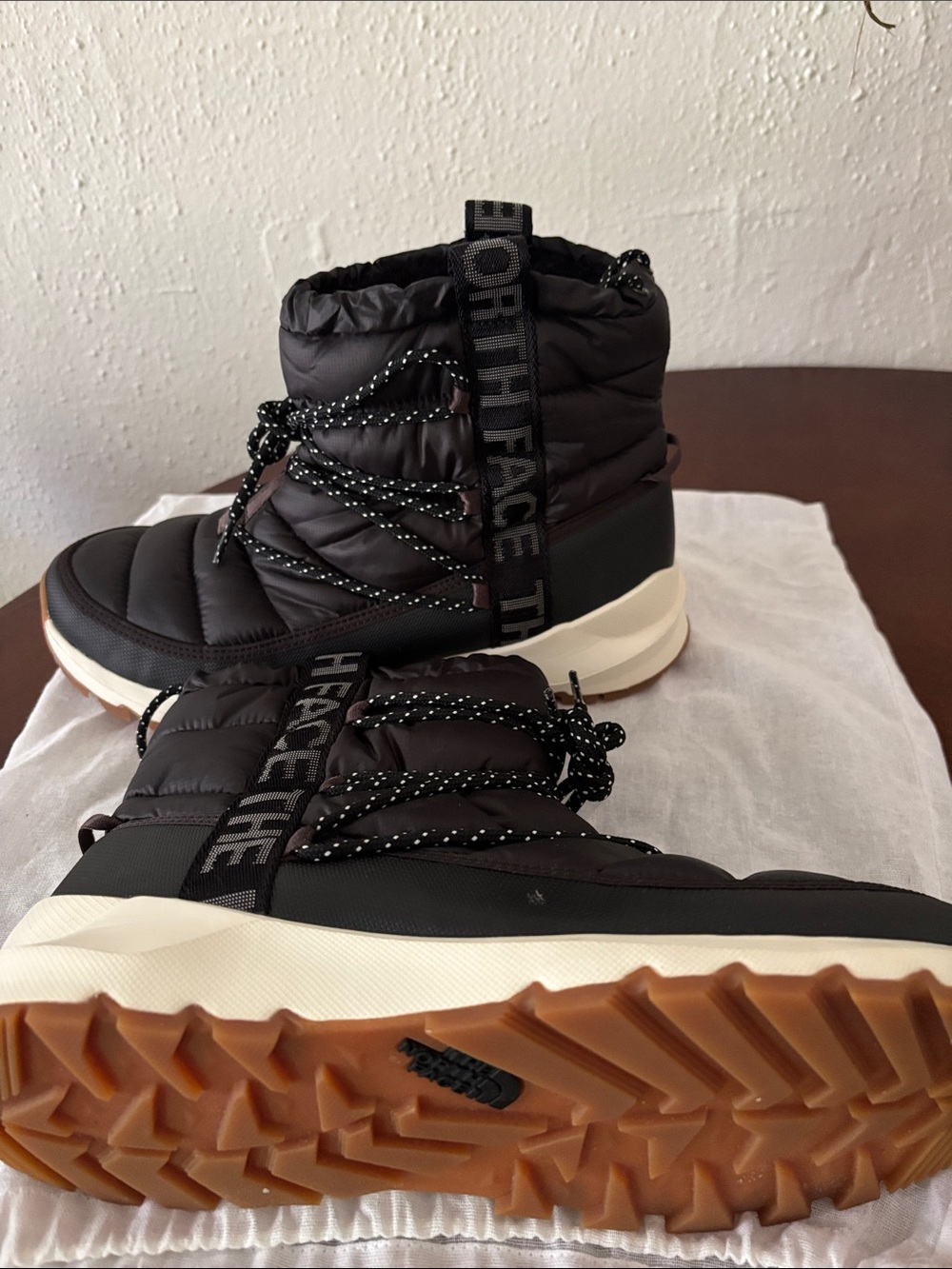 The North Face Black Thermoball Quilted Winter Ankle Boots